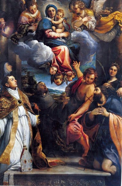 Madonna in Glory with Saints by Annibale Carracci